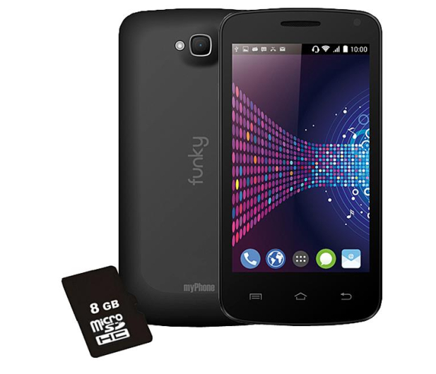 myPhone FUNKY Dual SIM czarny + 8GB + folia - 205926 - zdjęcie